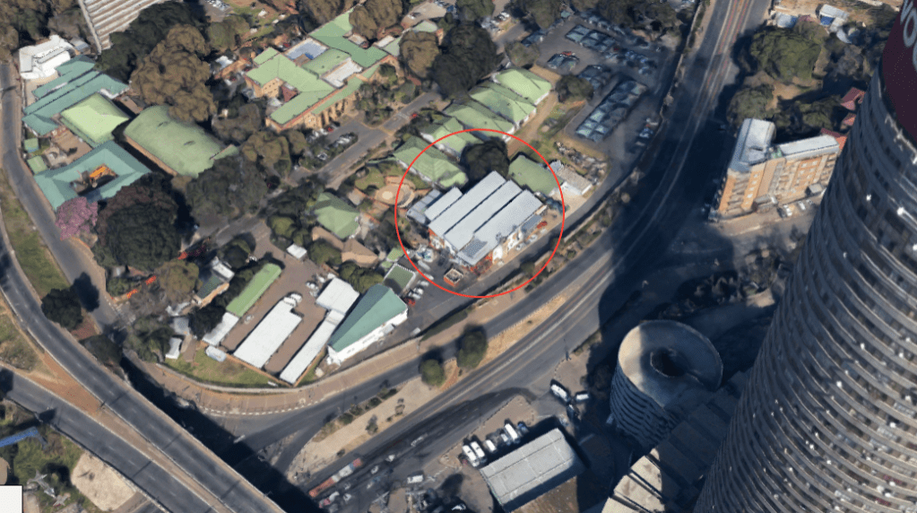 Google earth showing sweet factory