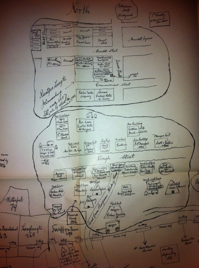 Hand drawn map of the Rand 1887 