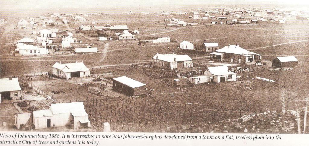 Ealier view of Johannesburg looking south from Hospital Hill 1888