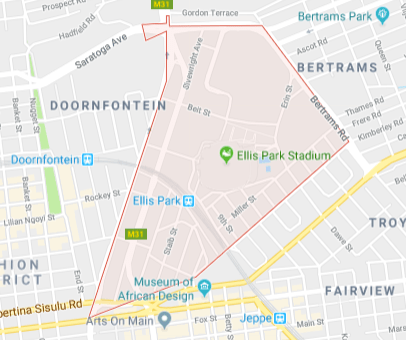 Old and new Doornfontein map
