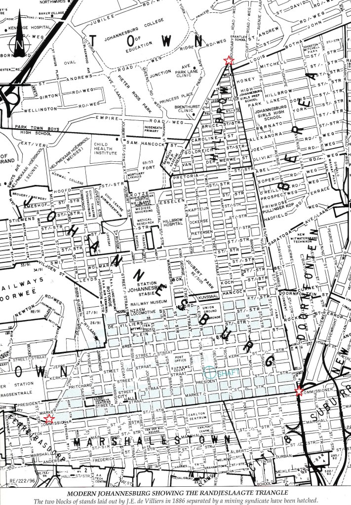 Map showing Randjeslaagte triangle