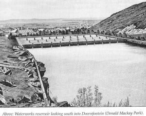 View of Doornfontein from the water reservoir behind where Ponte now stands 1890