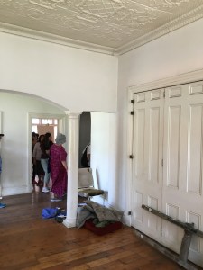 Lounge looking to the entrance passage. Doors on the right open up the dining room