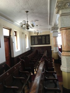 Seating arrangements on the ground floor to the left