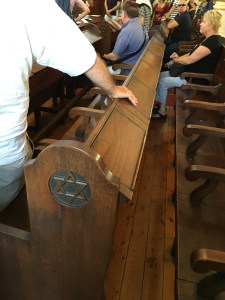 Carved benches
