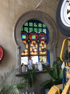 Stained glass window detail