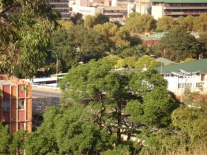 View of Doornfontein and UJ (old Wits Tech) from the foundations
