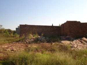 Where Eastington once stood: Now foundations for an evangelical church still no closer to being completed