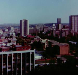 View from the top of Nugget Hill 1988 looking down to Saratoga Ave and End street