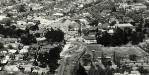 View down Harrow Road late 1950s or early 1960s