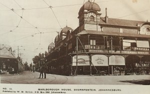 Marlborough House early 1900s. The building across the road still stands today 'Mitchells 1914'