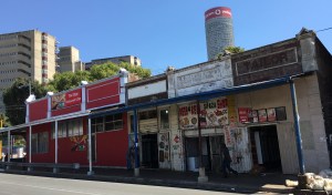 Old shops on Beit street behind the Alhambra Theatre