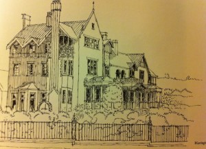 Sketch of Warrington Hall