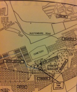 Rustenburg Road can be seen running through WITS on this old map. Over time, the road has become broken up by urban development but still remains in parts. 