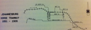 Johannesburg Horse tram map 1891-1906