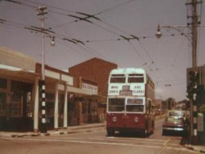 Trolley Bus in Melville corner 4th Ave & 7th Str