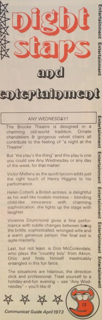 Brooke Theatre review from 1973