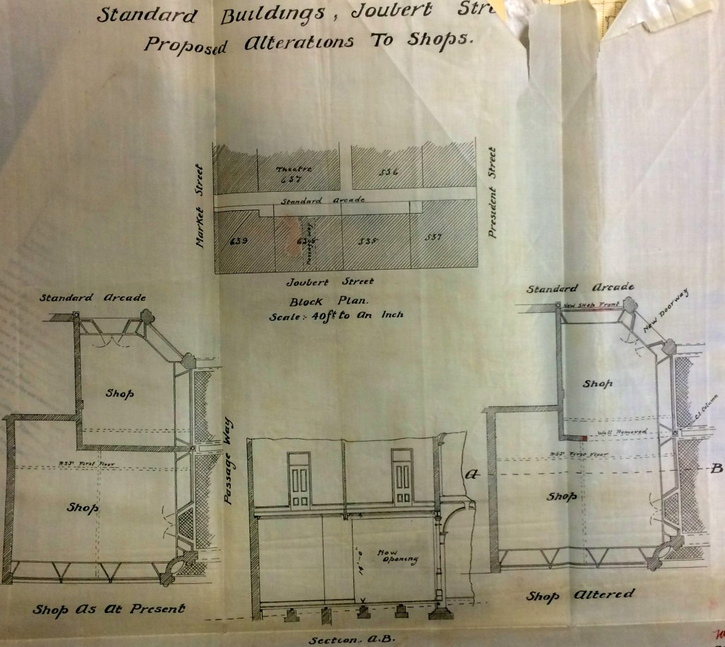 Later plans showing the addition of the shops that encased the theatre creating an arcade