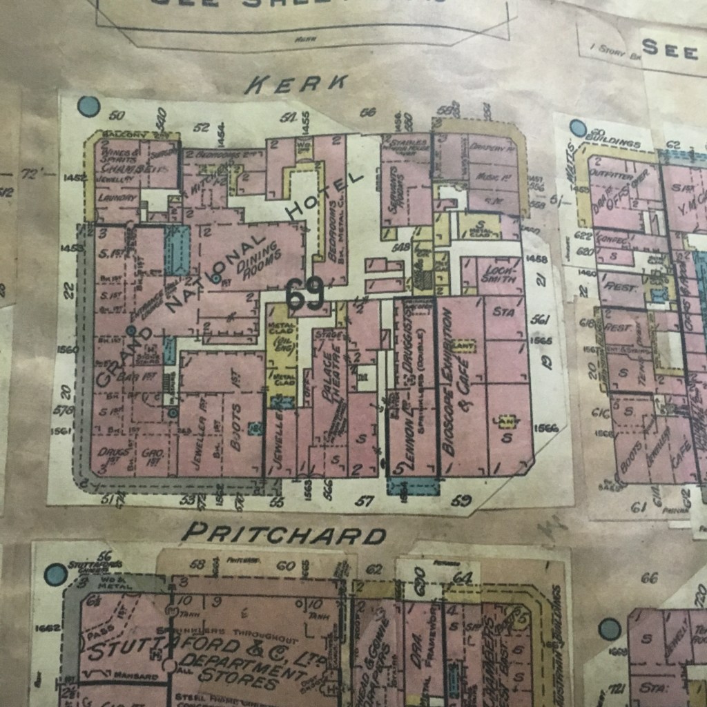 Palace Theatre in Pritchard Street near to the Bioscope Exhibition Cafe
