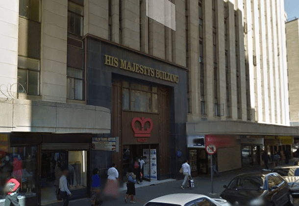 His Majesty's entrance Eloff Street