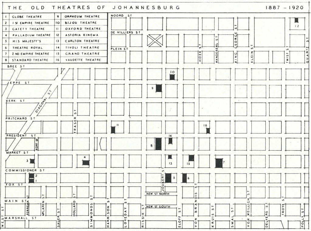 Johannesburg theatres 1887-1920s