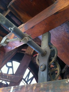 Remaining clock mechanisms. The clock hands are connected to that bar