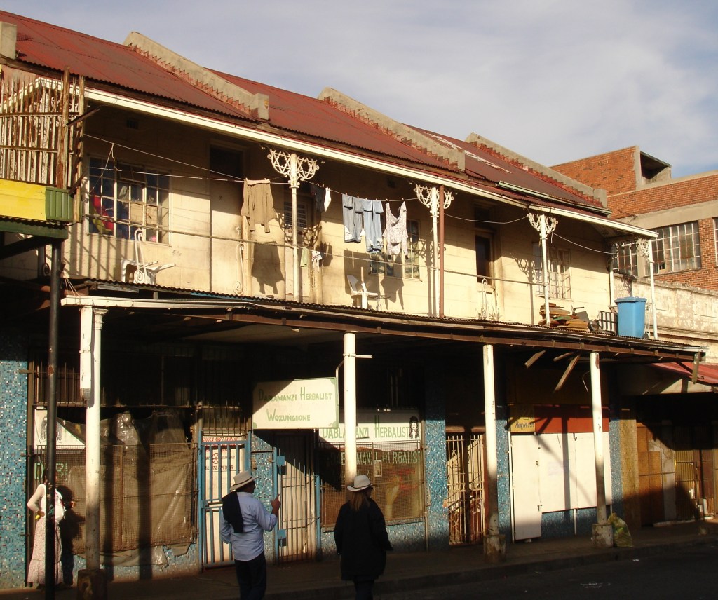 Flats in Jeppestown with some interesting ironwork