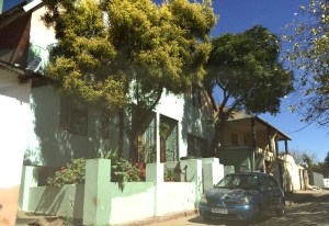 Close-up of houses on Charles Street