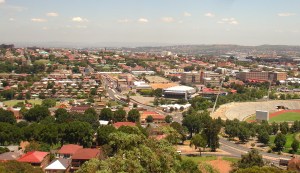 View of Troyeville and the spires from Berea Hill 2012