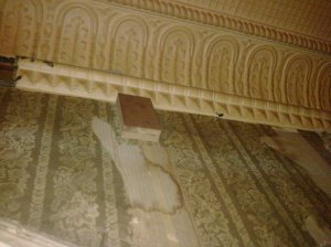The entrance ceilings and old wallpaper during renovations