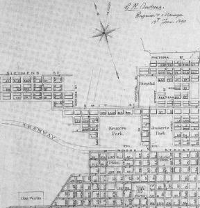 Map of Braamfontein from 1890