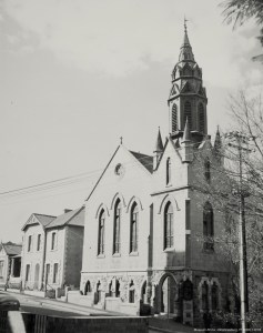 Picture of the church and parsonage