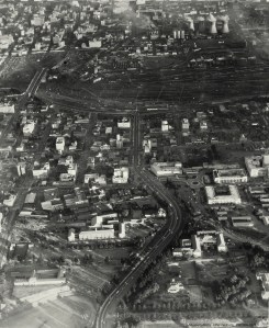 Aerial view of central Braamfontein