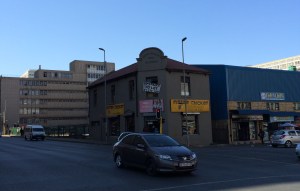 Geldenhuys Building 2014 with the open lot behind it