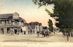 Geldenhuys Building looking down Harrison Str early 1900s