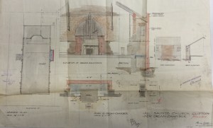 Plans for the organ room addition from 1933