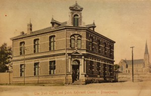 Braamfontein Post Office with the Ductch Reform Church in the background