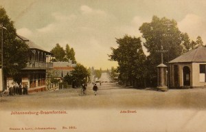 View down Juta street with the hotel on the left