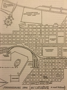 Original show ground position. Road next to pony club is now Jan Smuts Ave. Note also position of dynamite explosion
