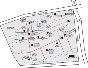Plan of the cemetary today