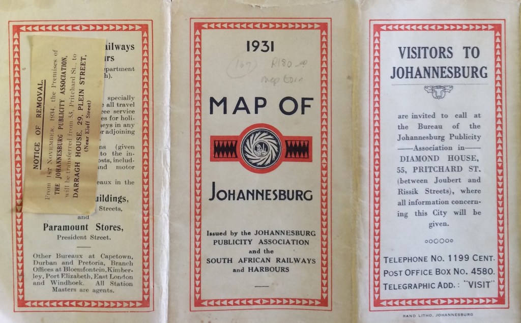 Rare 1931 Map of Johannesburg tram&nbsp;system