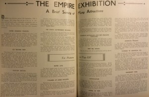 A brief survey of attractions at the Empire Exhibition