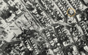 Harrow Road before being widened showing the position of the church 