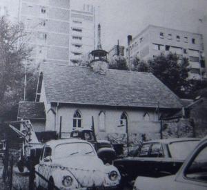 The church in 1976 before being demolished