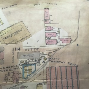 1905 map showing the position of the church