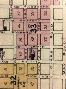 Fordsburg 1897 map showing position of Weslyan church