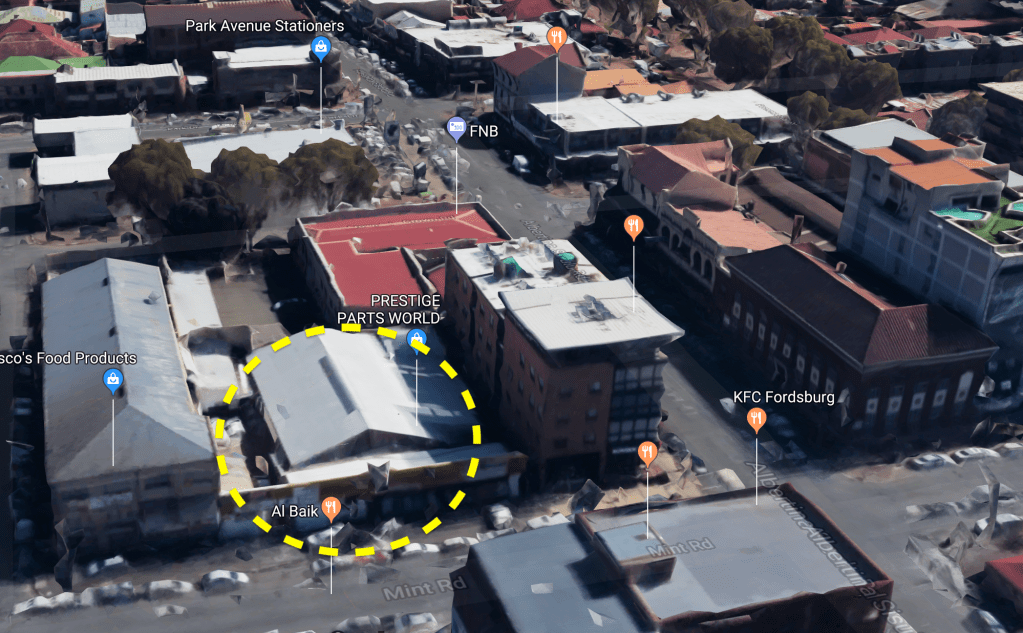 Fordsburg ortogonal DRC and Tivoli theatre