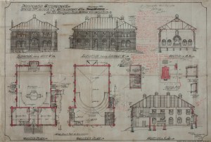 Original plans for the Wanderer's View Synagogue