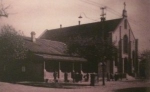 House used as a school next to the church circa 1940s