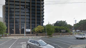 The synagogue would have been where the trees are. Loveday Street once ran all the way through to Hoofd Street 